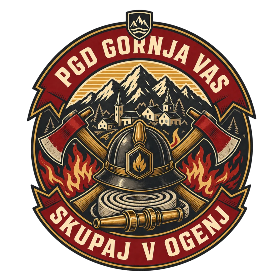 Primer retro emblema za prostovoljno gasilsko društvo
